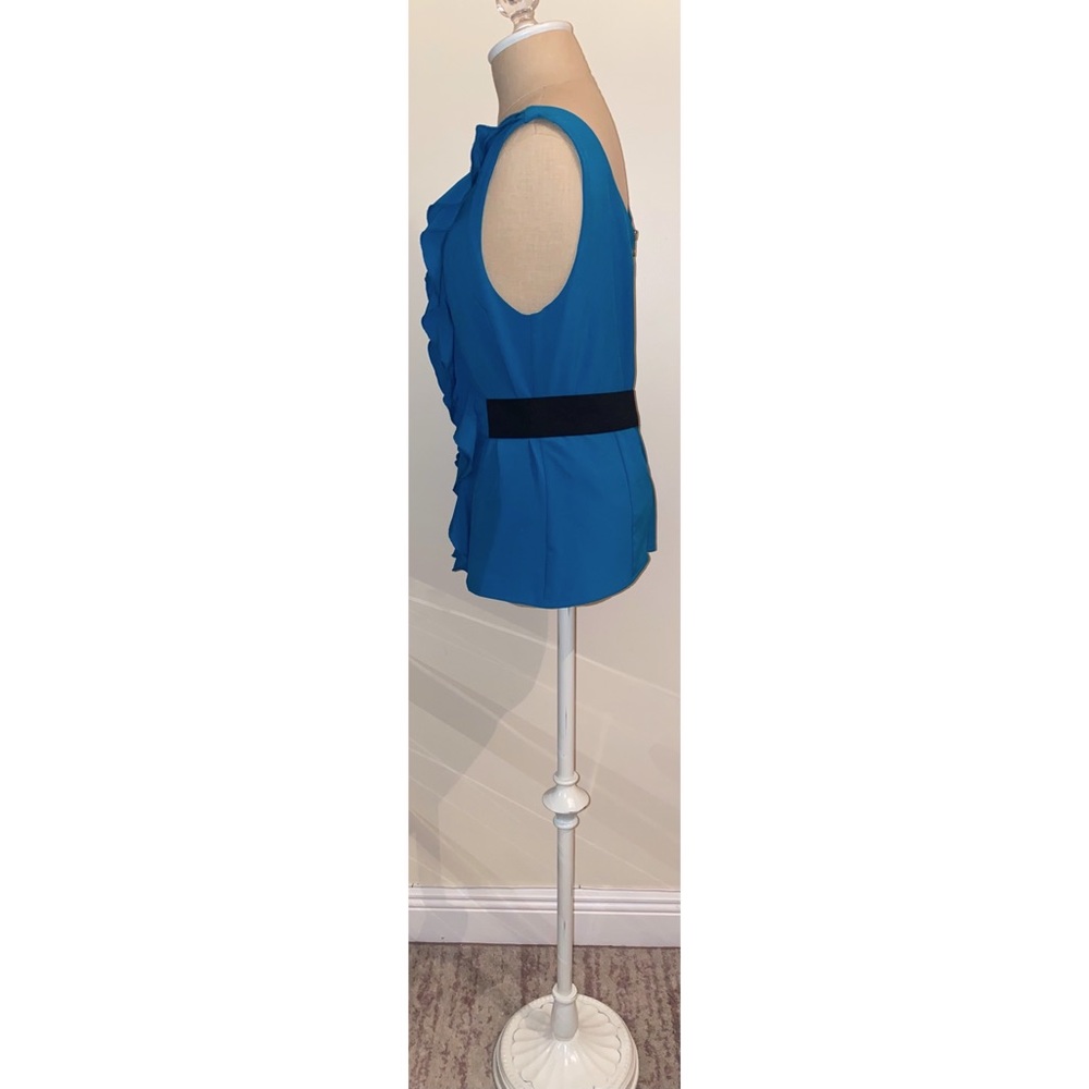 Turquoise Bebe ruffle top - Picture 3 of 4